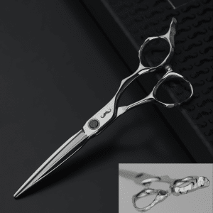 Profesjonalne Nożyczki Fryzjerskie Mr. Mustache Engrave Black 6,0″