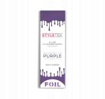 STYLETEK , Aluminiowa Folia fryzjerska , długa xl , paski , kolor purpurowy STYLETEK , Aluminiowa Folia fryzjerska , długa xl , paski , kolor purpurowy