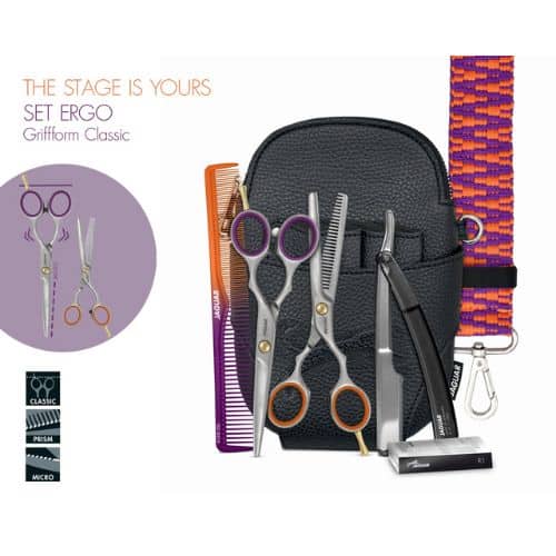 Zestaw BASIC SET THE STAGE IS YOURS ERGO Nożyczki + Degażówki fryzjerskie jednostronne Jaguar ERGO PRESTYLE 5,5" + Akcesoria - nr.70_2